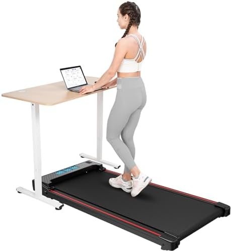 315ssMn2RAL._AC_.jpg CITYSPORTS Portable Treadmill, Under Desk Treadmill Quiet, 2 in 1 Walking Pad - Image 1