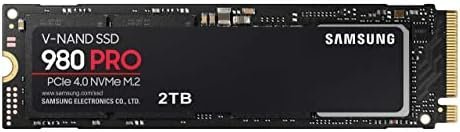 SAMSUNG 980 PRO SSD 2TB PCIe NVMe Gen 4 Gaming M.2 Internal Solid State Drive