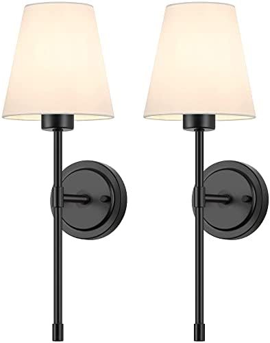 ShineTech Wall Sconces Set of 2, Hardwired Retro Industrial Wall Lamp
