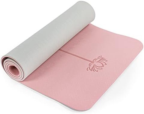 Yoga Mat Non Slip, Pilates Fitness Mats with Alignment Marks, Eco Friendly