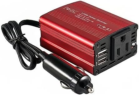 FOVAL 150W Car Power Inverter 12V DC to 110V AC Converter Vehicle Adapter
