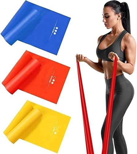 Haquno Resistance Bands Set, [Set of 3] Skin-Friendly Exercise Bands