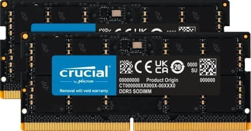 Crucial RAM 32GB Kit (2x16GB) DDR5 5600MHz (or 5200MHz or 4800MHz)