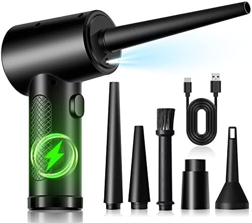 Compresed Air Duster, 65000RPM Electric Cordless Air Duster Keyboard Cleaner