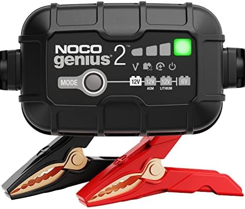 41ZnnO9ICuL._AC_.jpg NOCO GENIUS2, 2A Car Battery Charger, 6V and 12V Automotive Battery Charger - Image 1