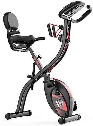 HAPBEAR Folding Exercise Bike, 3 in 1 Mode Magnetic Foldable Stationary Bike