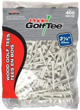 41f5PKVPFPL._AC_.jpg Pride Golf Tee 3-1/4-Inch Deluxe Tee 400-Count, White - Image 1
