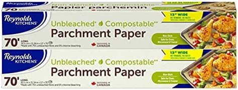Reynolds Kitchens Unbleached Parchment Paper 12"x 70' 2-Pack, White