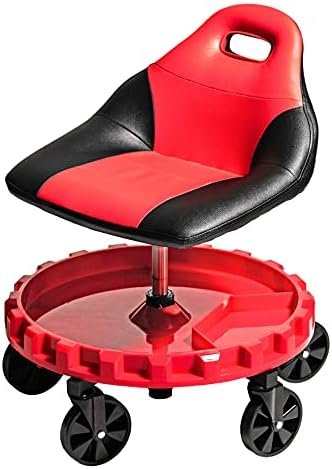 41ohQ3a5aSS._AC_.jpg Traxion 2-700 ProGear Mobile Rolling Gear Seat W/Equipment Tray - Image 1