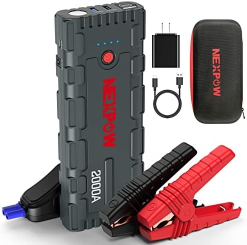 41pjYtH1ALL._AC_.jpg NEXPOW 2000A Peak Car Jump Starter with USB Quick Charge 3.0 - Image 1