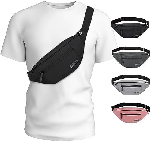 MAXTOP Large Crossbody Fanny Pack Belt Bag for Women Men