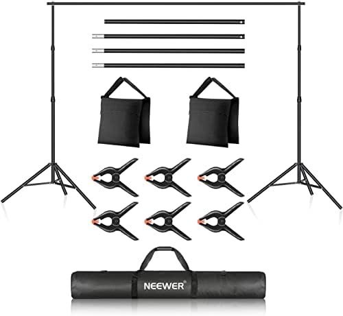 41rWW3riOPL._AC_.jpg Neewer Photo Studio Backdrop Support System, 10ft/3m Wide 6.6ft/2m High - Image 1