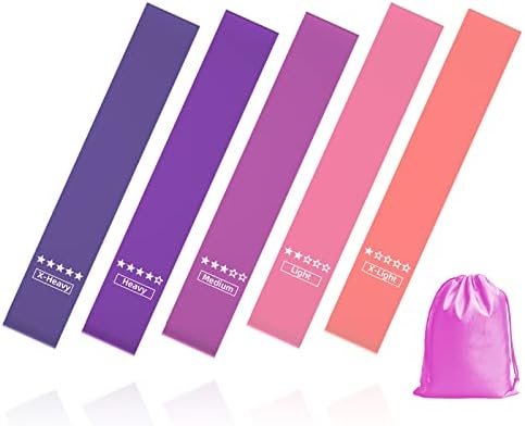 AITUSI Resistance Bands, Exercise Workout Loop Bands for Legs Arms, 5 Set of