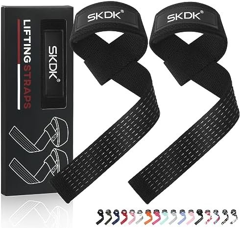 51Eyw-xjDeL._AC_.jpg Lifting Straps Deadlift Gym Wrist Straps Weightlifting with Neoprene Cushioned - Image 1