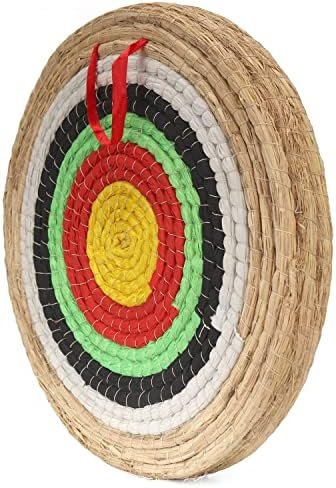DOSTYLE Traditional Solid Straw Round Archery Target Shooting Bow Coloured Rope Target