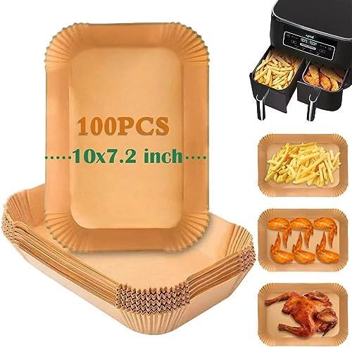 51NLLGlfPoL._AC_.jpg 100PCS Air Fryer Liners Disposable for Ninja DZ201/DZ401, Ninja Air Fryer - Image 1