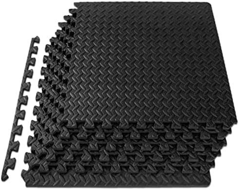 ProsourceFit Exercise Puzzle Mat ½ inch, 24 SQ FT, 6 Tiles, EVA Foam