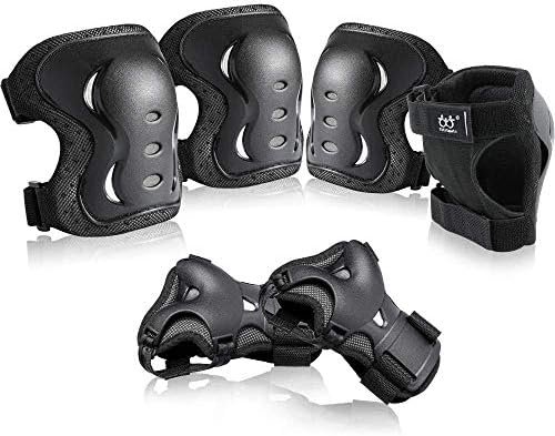 Child Adult Sports Protective Gear Safety Pad Safeguard Knee Elbow Wrist Support Pad Set