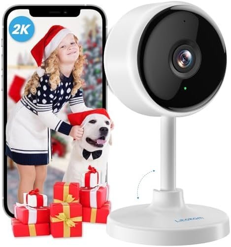 51qSmLqTZgL._AC_.jpg Indoor Camera, litokam Cameras for Home Security with Night Vision, Pet Camera - Image 1
