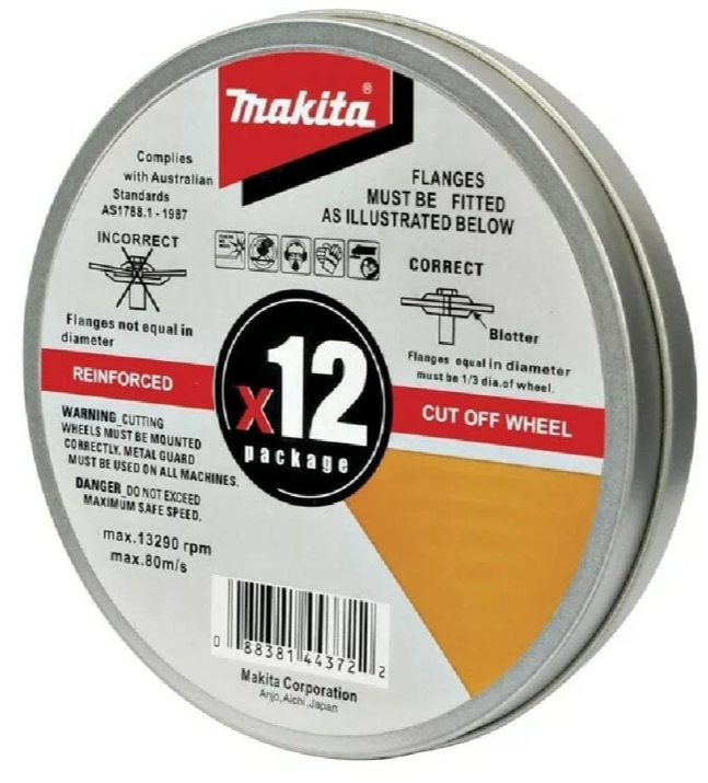 Makita D-20535-12 12 Pack 125mm x 1.2mm INOX Steel & Stainless Steel Cut Off Discs